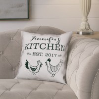 August Grove Prescott Kitchen Roosters Throw Pillow AGTG6964